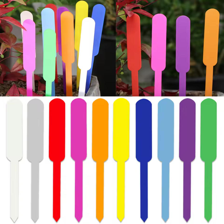 Gardening Tools Labeled - 100 Etiquetas Plásticas Impermeáveis para Plantas