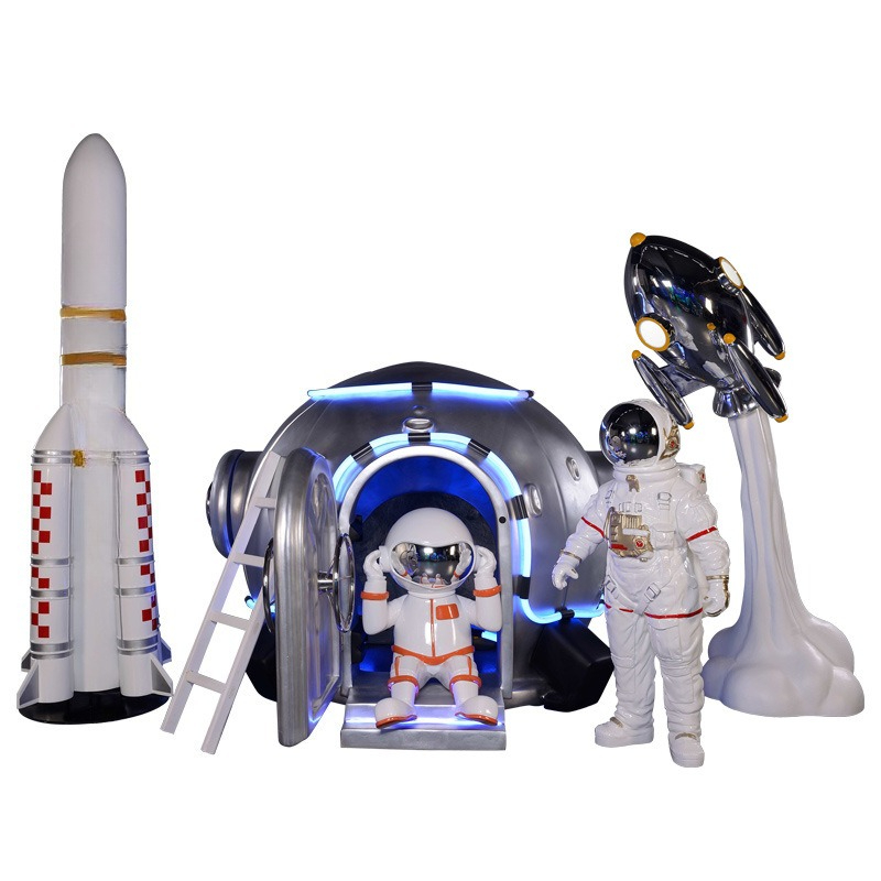 Gardening Tools Sketch - Astronauta luminoso estação espacial foguete lua