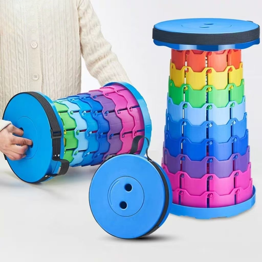 Gardening Tool - Cadeira de Camping Telescópica Arco-Íris Portátil