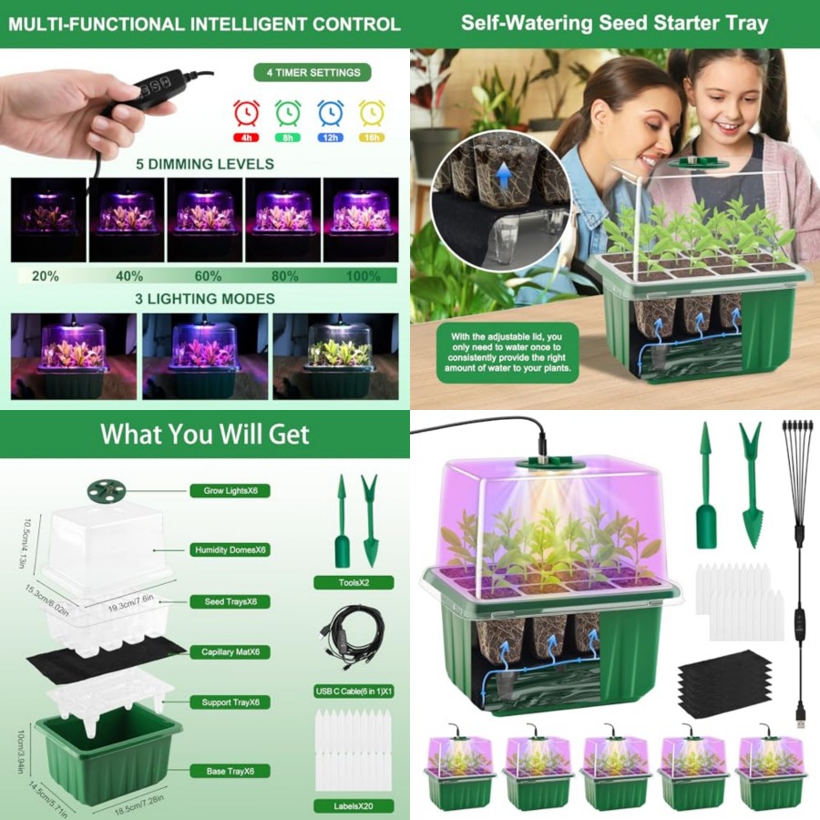 Seed Starter Trays - Kit de Iniciação de Sementes com