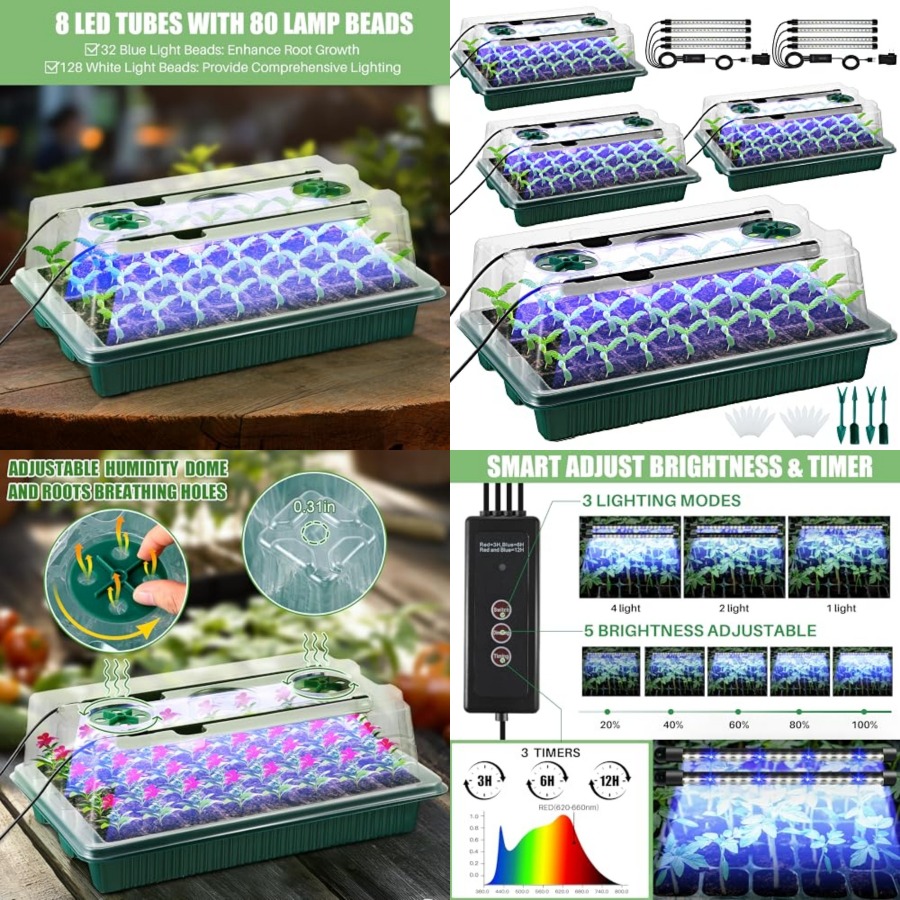 Seed Starter Trays - Kit de Iniciação de Sementes com