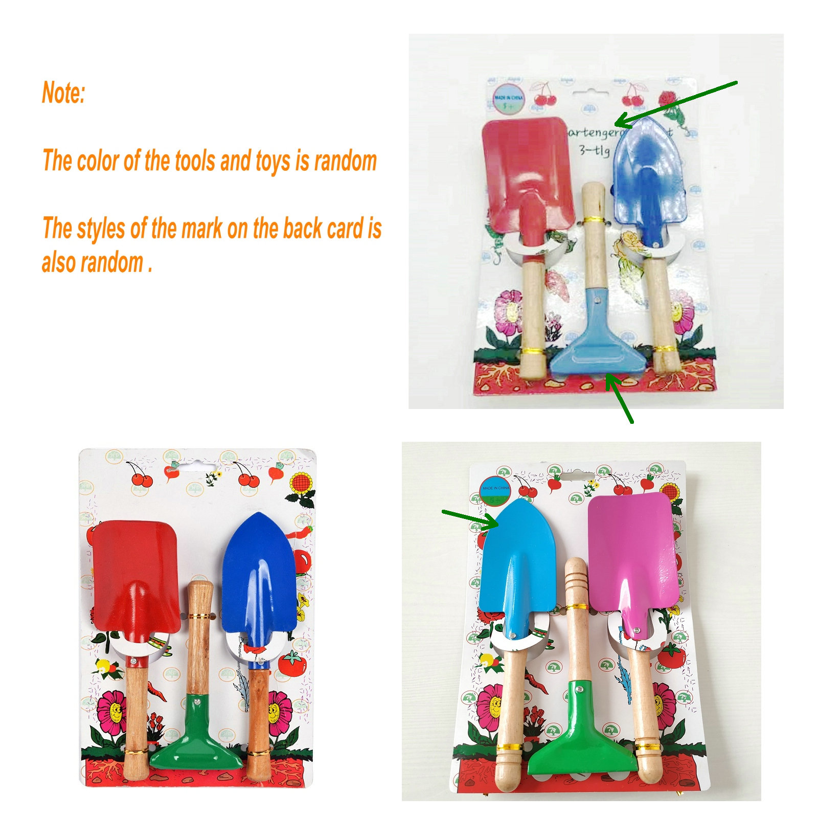 Um conjunto de três peças de f - Gardening Tools Toys avaliação e preço