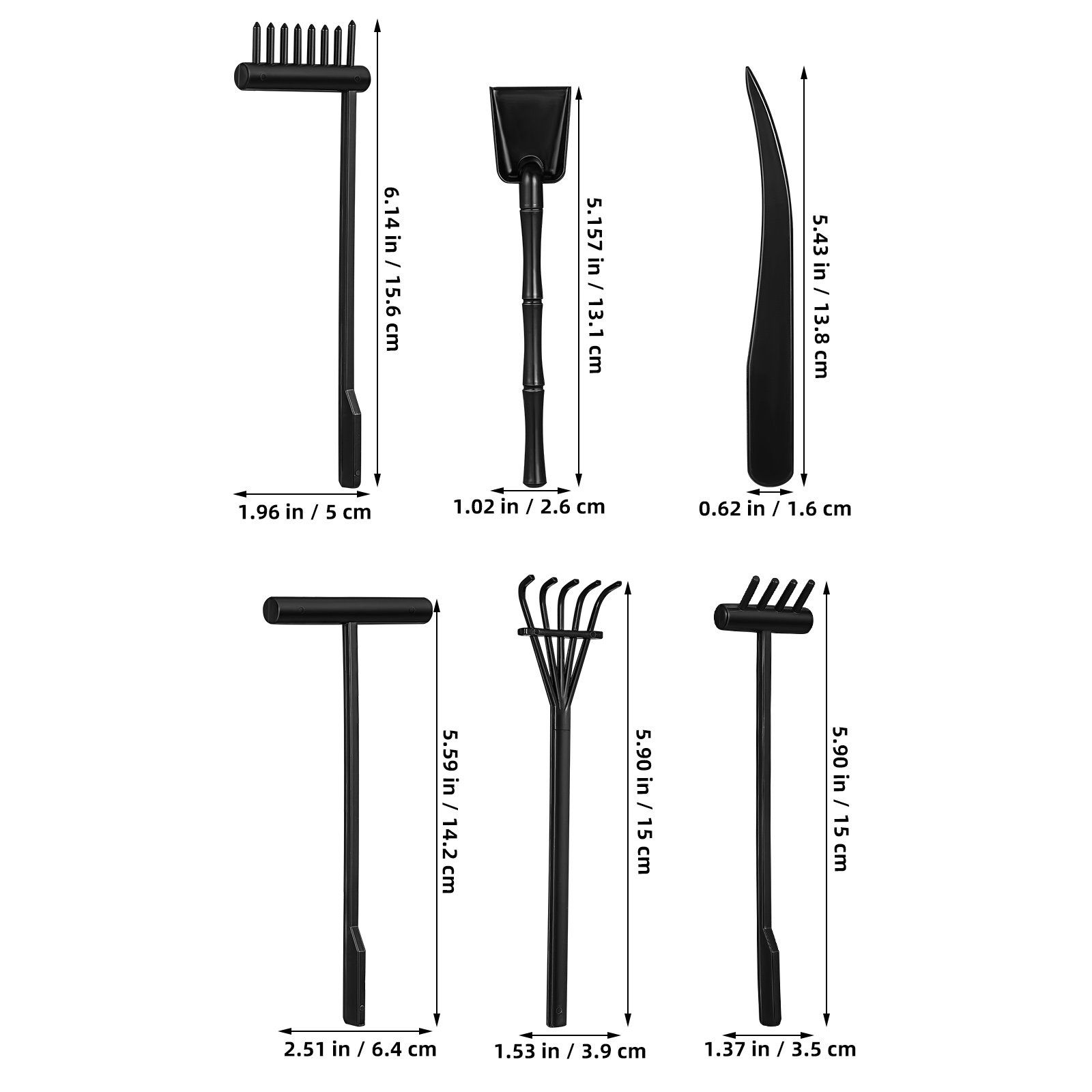 Conjunto de 6 Peças de Ferrame - Gardening Tools Rake avaliação e preço