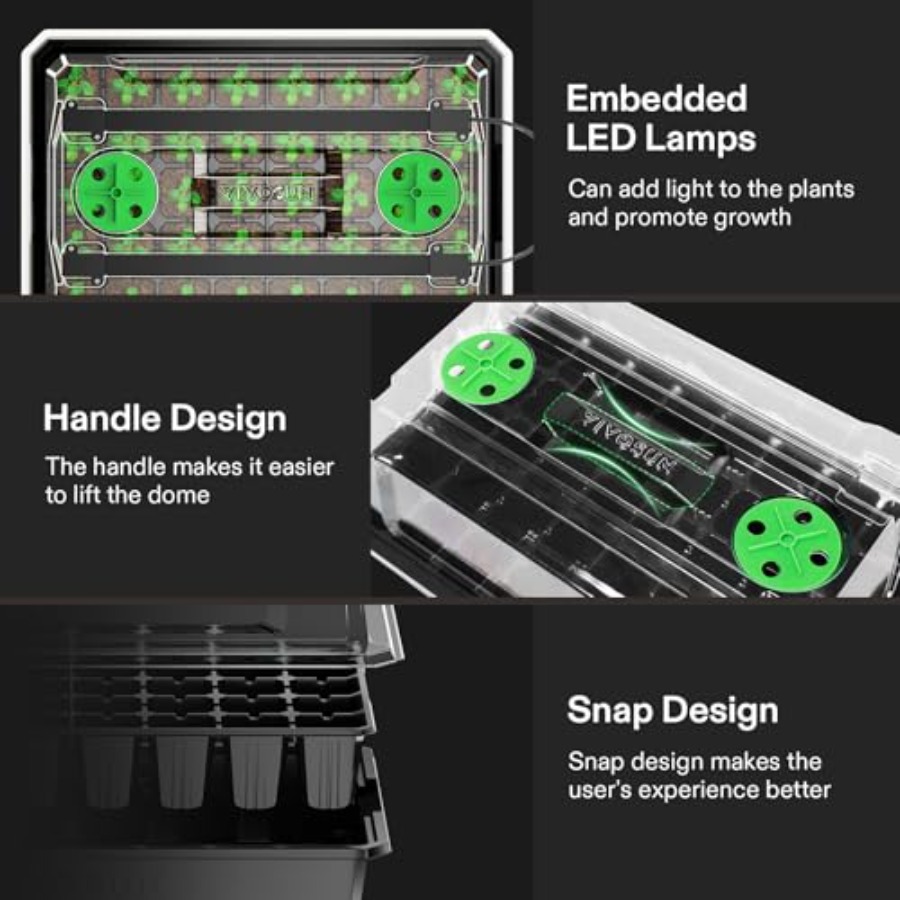 Conjunto de 6 Bandejas para Se - Seed Starter Trays avaliação e preço