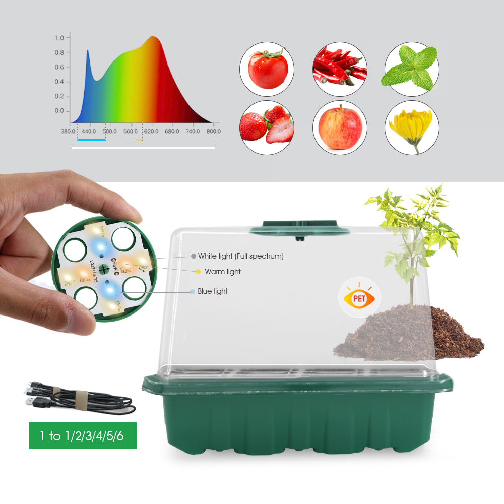 Vasos de berçário led com luz  - Seed Starter Trays avaliação e preço