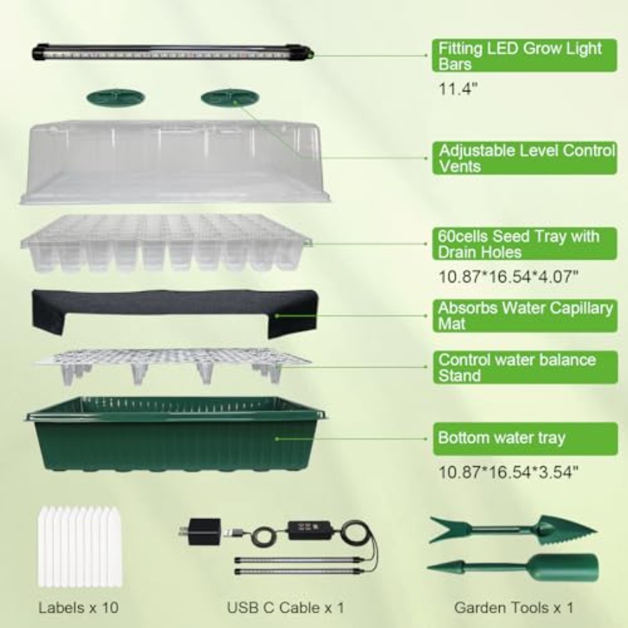 Bandeja de Germinação com Luz  - Seed Starter Trays avaliação e preço