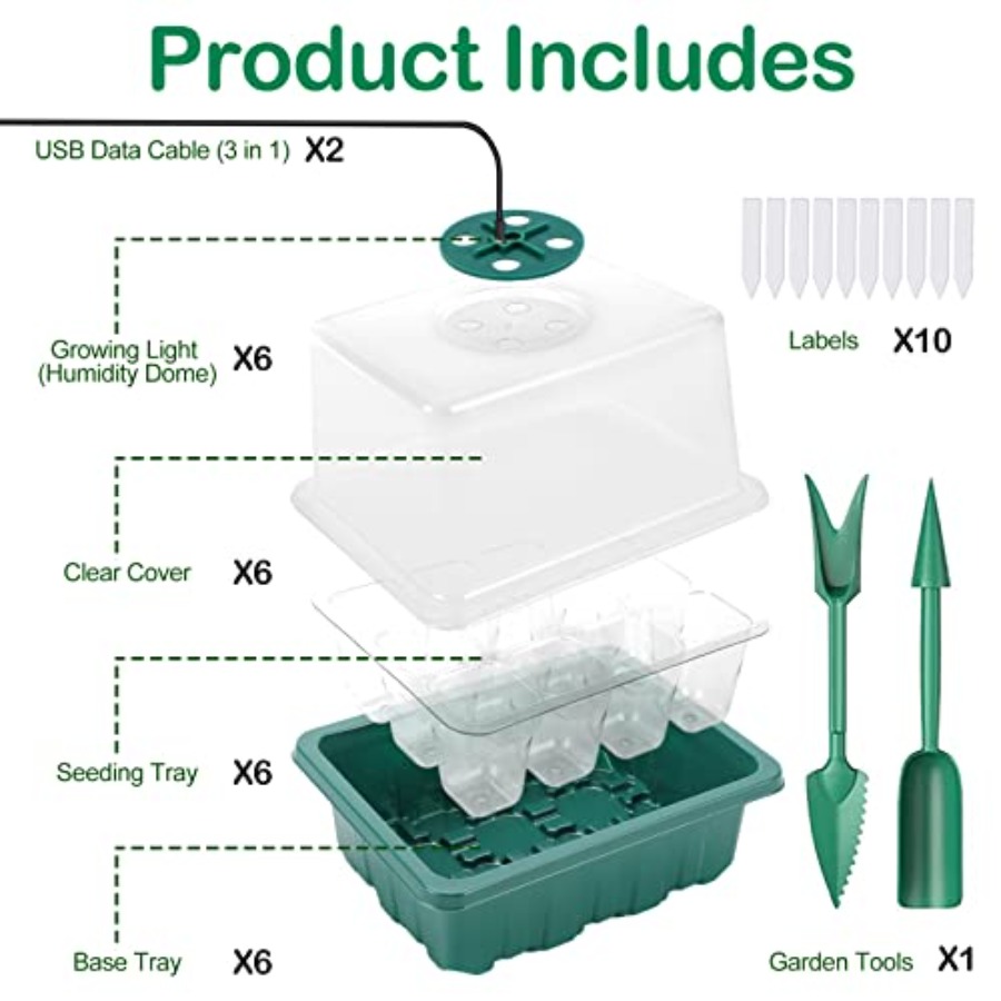 Bandeja de Germinação com Luz, - Seed Starter Trays avaliação e preço